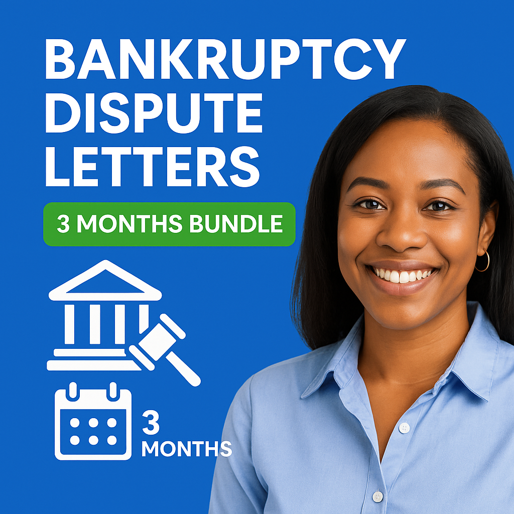 Bankruptcy Dispute Letter's (3 Months of Dispute Letters)