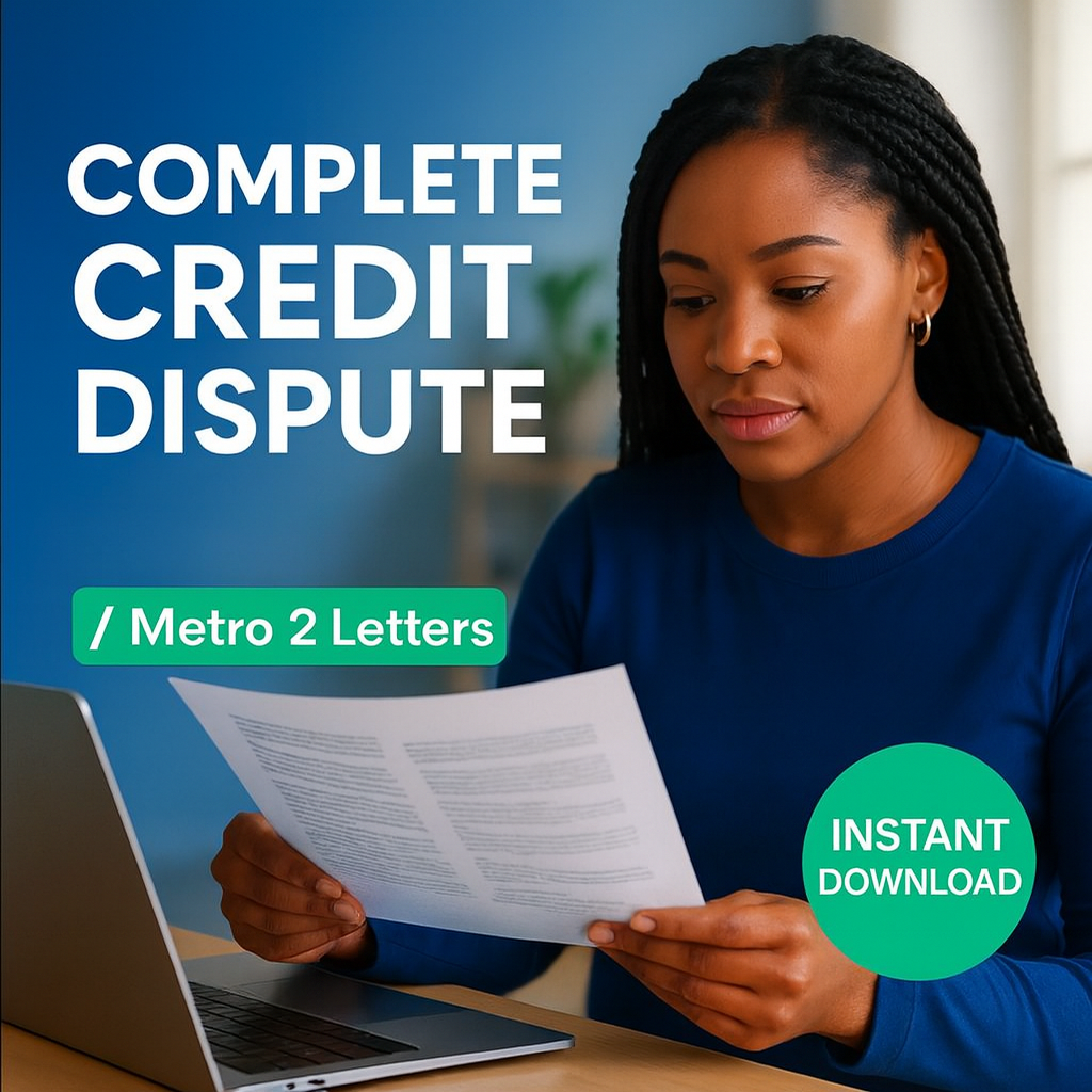 Complete Metro 2 Credit Dispute Product / w Metro 2 Letters