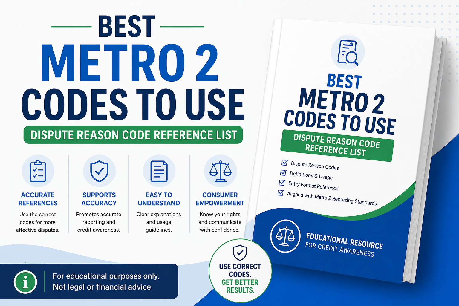 Metro 2 Dispute Reason Code Reference Guide (Educational Resource)