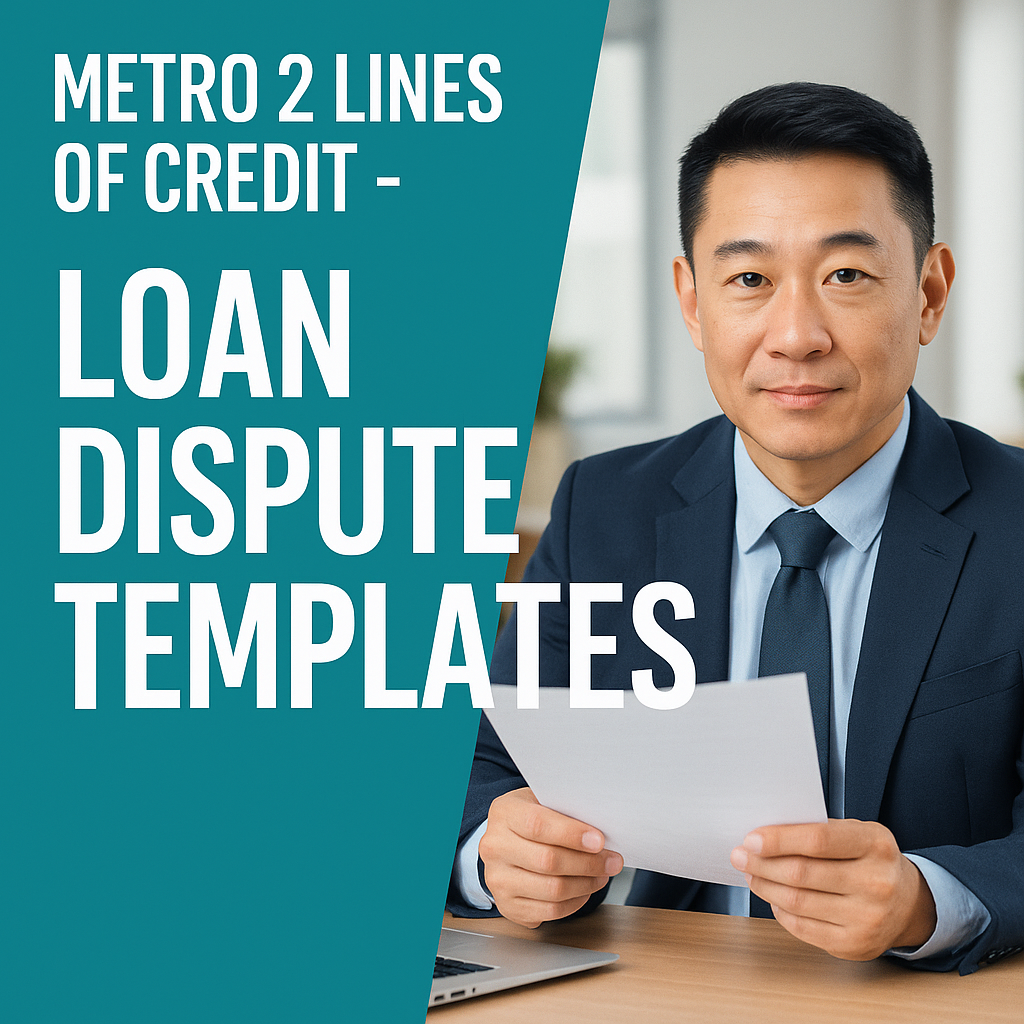 Metro 2 Lines of Credit - Loan Dispute Templates