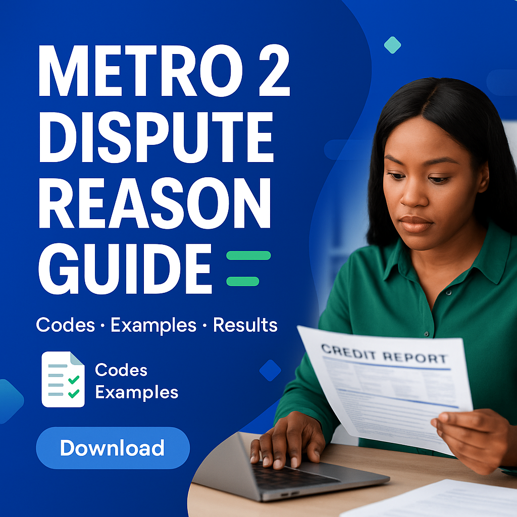 Metro 2 Dispute Reason Guide