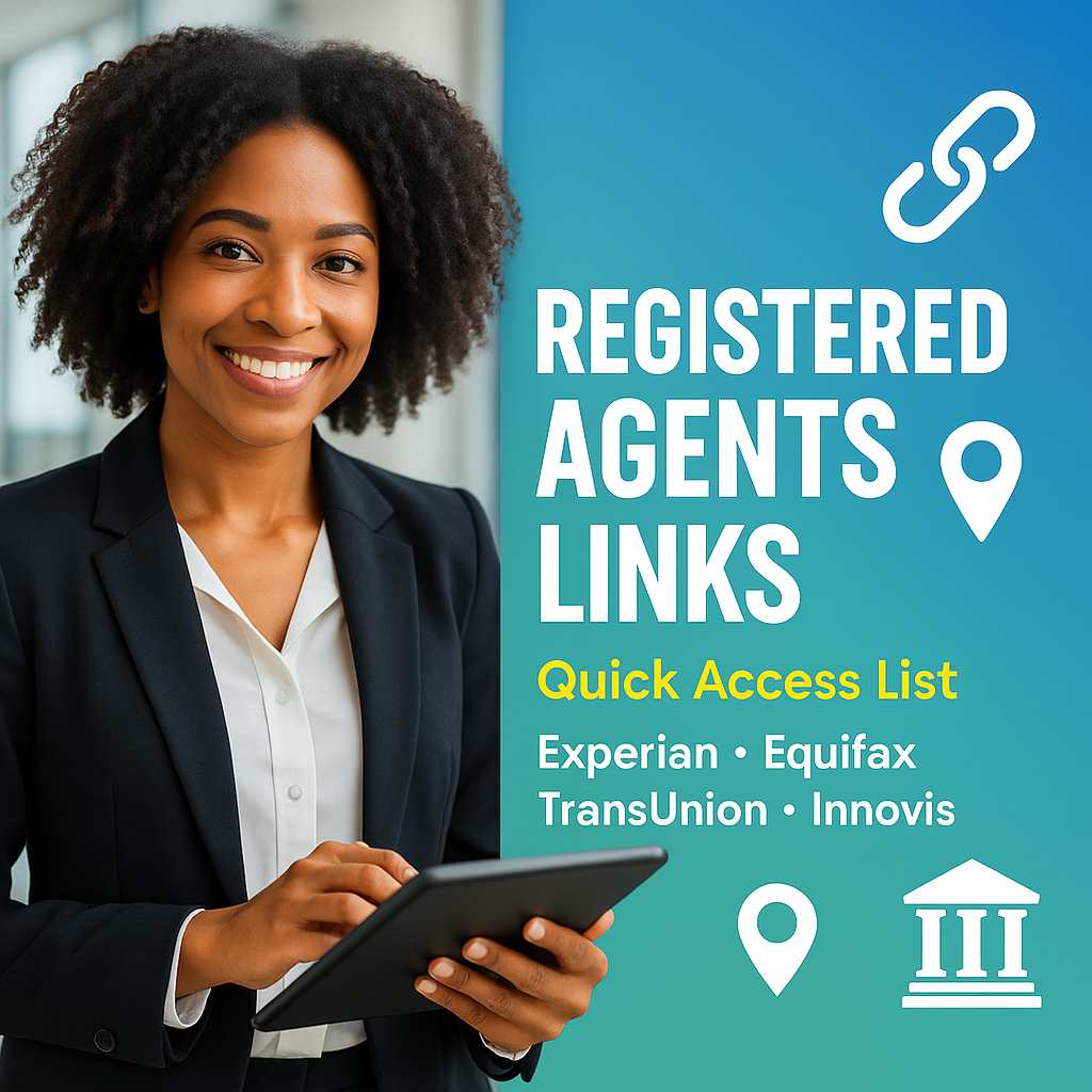 List of Links To Find The Credit Bureaus Registered Agents