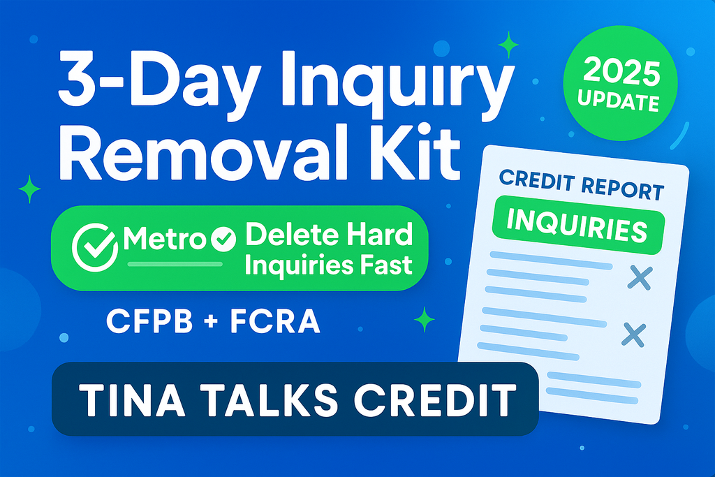3 Day Inquiry & Personal Info Dispute Packet!